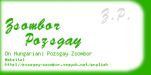 zsombor pozsgay business card